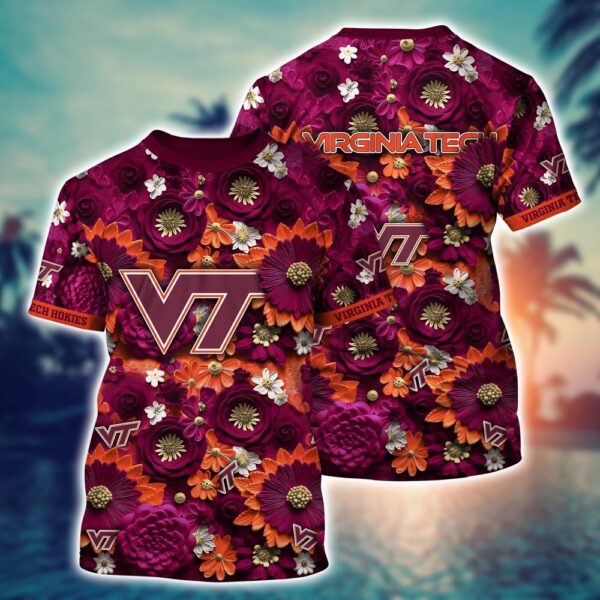 NCAA Virginia Tech Hokies 3D T-Shirt Athletic Aura Trends For Sports Fans