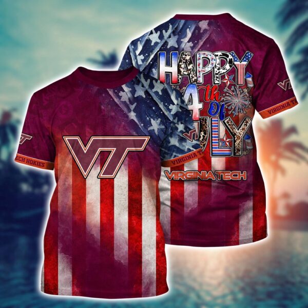 NCAA Virginia Tech Hokies 3D T-Shirt Champion Comfort For Fans