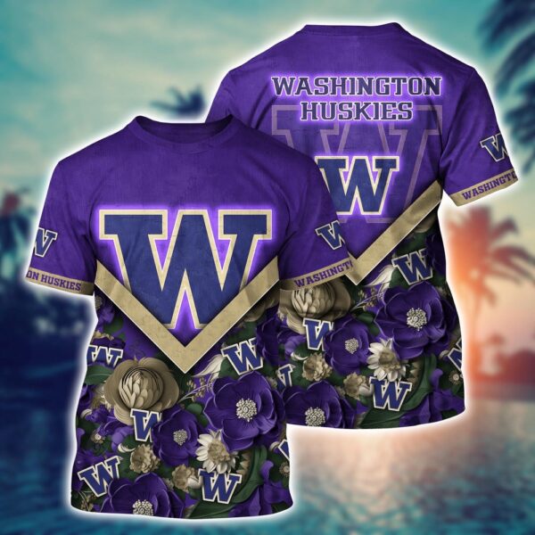 NCAA Washington Huskies 3D T-Shirt Champion Comfort Fashion For Sports Fans