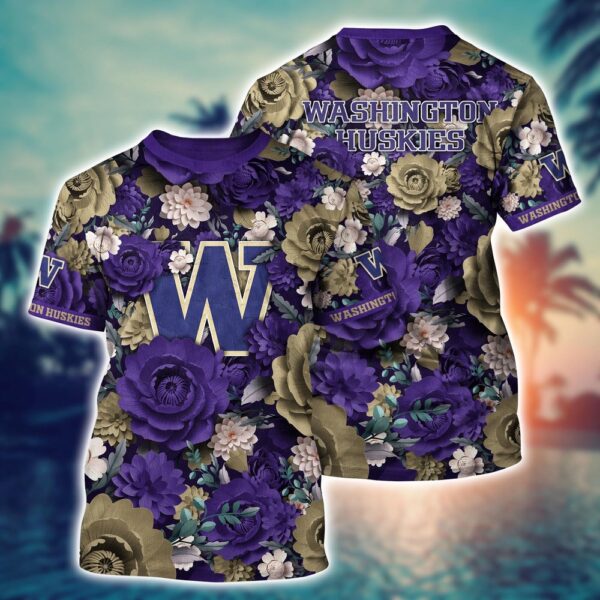 NCAA Washington Huskies 3D T-Shirt Chic Vibes in Threads For Sports Fans