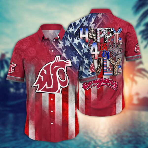 NCAA Washington State Cougars Hawaiian Shirt Breeze Through NCAA Gift For Fans