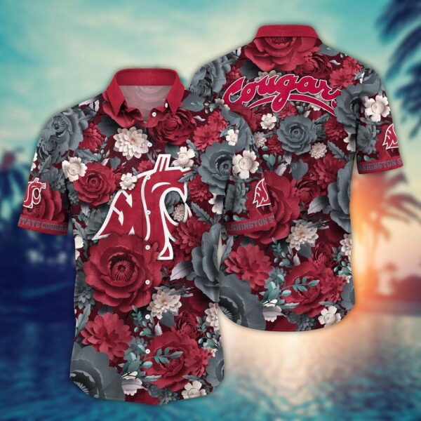 NCAA Washington State Cougars Hawaiian Shirt Champion Bloom Parade For Fans