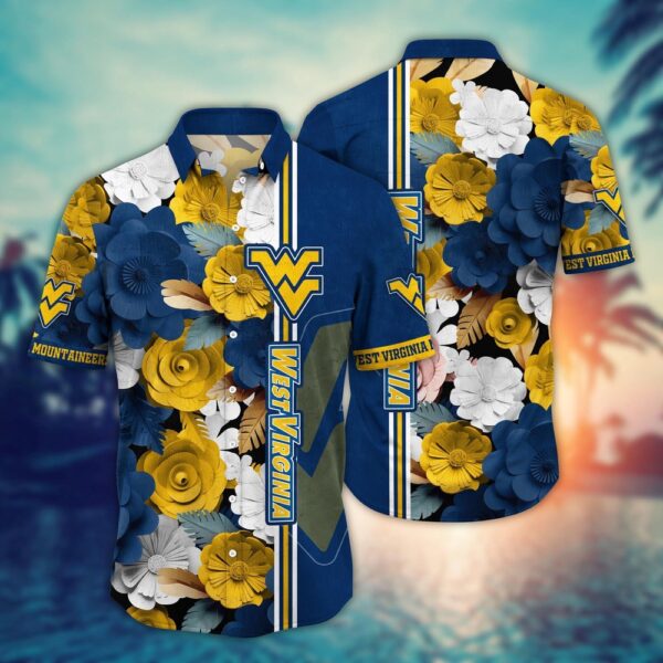 NCAA West Virginia Mountaineers Hawaiian Shirt Blossom Bliss Cascade For Sports Fans