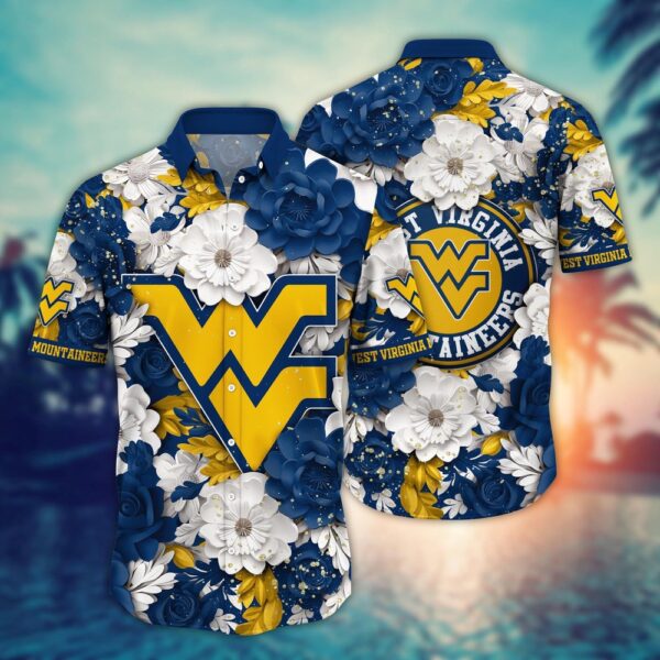 NCAA West Virginia Mountaineers Hawaiian Shirt Tropical Euphoria For Fans