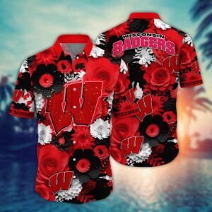 NCAA Wisconsin Badgers Hawaiian Shirt…