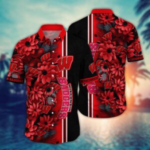 NCAA Wisconsin Badgers Hawaiian Shirt…