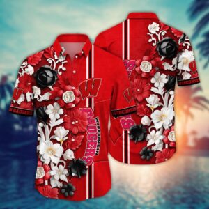 NCAA Wisconsin Badgers Hawaiian Shirt…