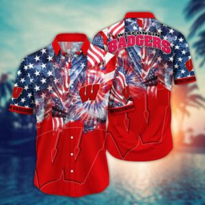 NCAA Wisconsin Badgers Hawaiian Shirt…