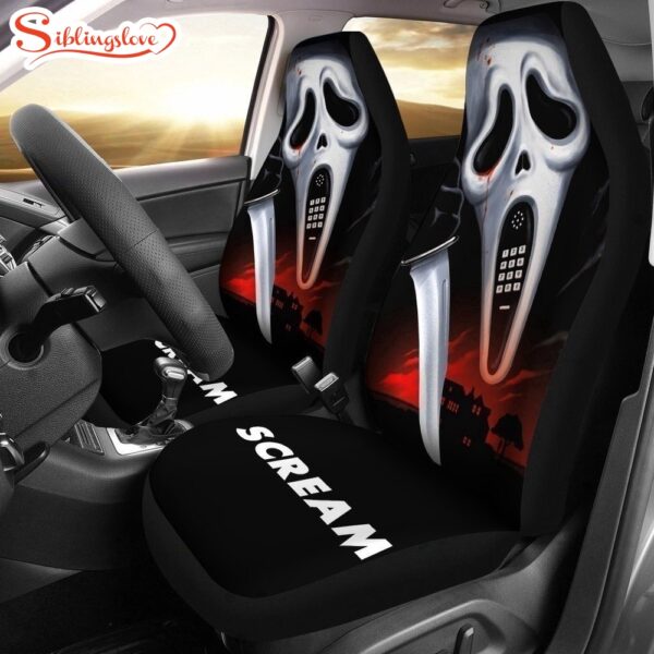 Scream Ghost Halloween Car Seat Covers