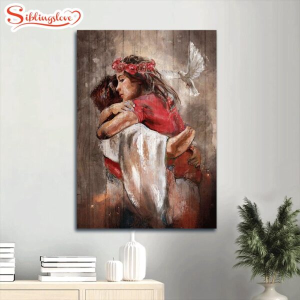 A Warming Hug Believer In Jesus Canvas Wall Art