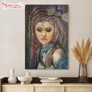 Abstract Woman Portrait Painting Canvas…