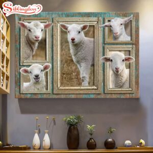 Adorable Lamb Frame Pictures Canvas…