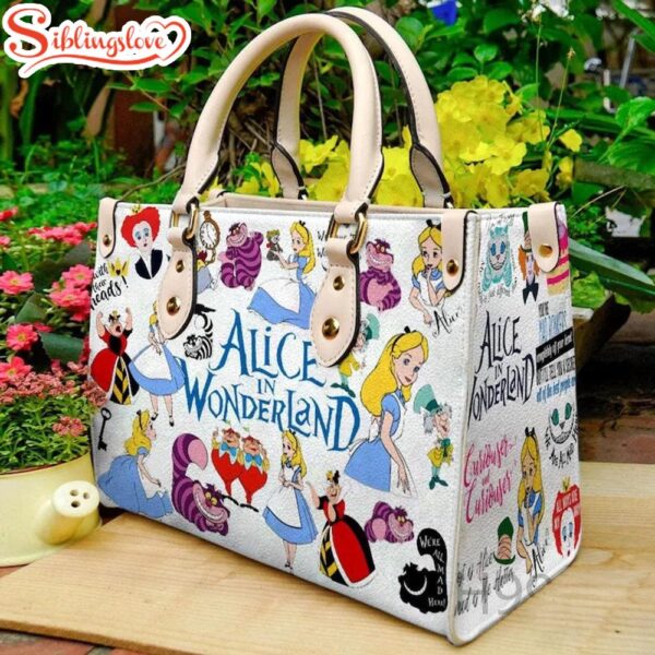 Alice In Wonderland Women Leather Handbag