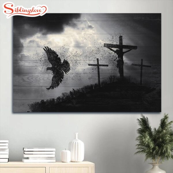 Amazing Dove Baptism Of Jesus Holy Spirit Jesus Christ On The Cross Canvas Wall Art