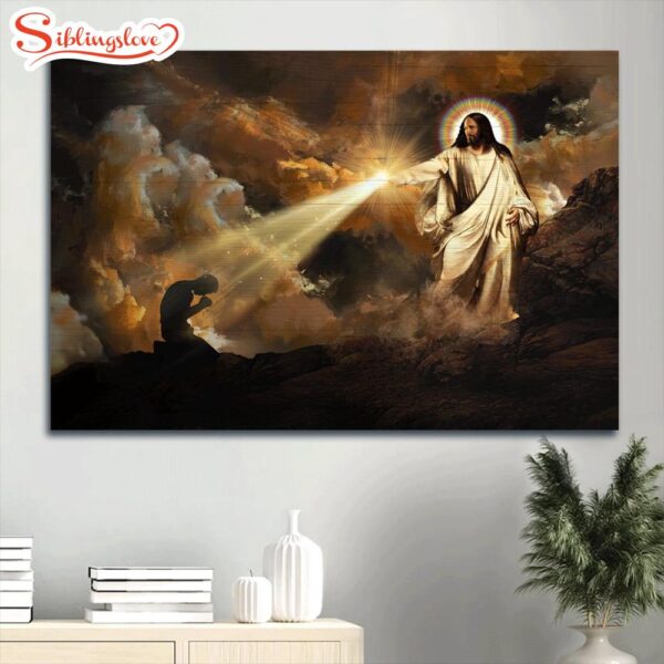 Amazing Halo Pray For Healing Walking With Canvas Wall Art