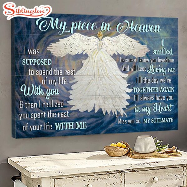 Angel My Angel In Heaven Memorial Gift For Family Members I’ll Always Have You In My Heart Canvas Wall Art