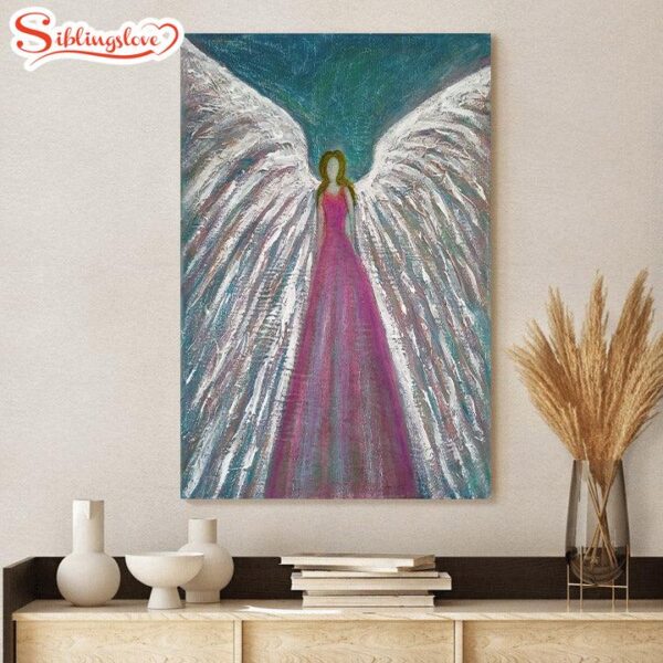 Angel Original Painting Guardian Angel Wall Art Canvas