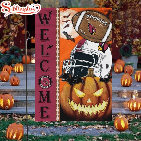 Arizona Cardinals Welcome Halloween House And Garden Flag