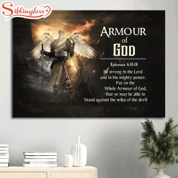 Armour Of God The Knight With Wings Warrior Of God Canvas Wall Art