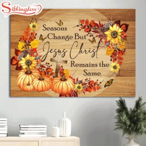 Autumn Butterfly Cross Pumpkin Canvas…