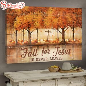 Autumn Forest Pumpkin Wooden Cross…