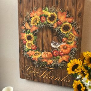 Autumn Wreath Canvas Wall Art