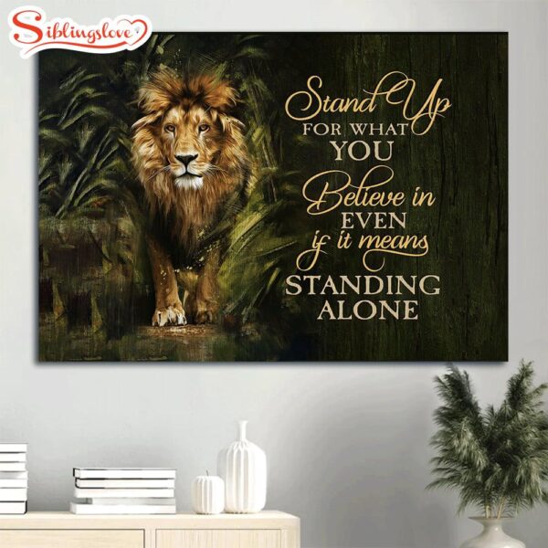 Awesome Lion Lion Drawing Canvas Stand Up For What You Believe In Canvas Wall Art