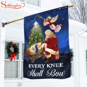 Baby Jesus Every Knee Shall Bow Garden House Flag Gift For God Lovers