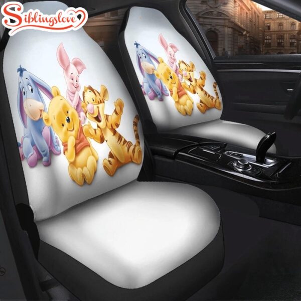 Baby Pooh And Friends Cartoon Car Seat Cover Decor For Car