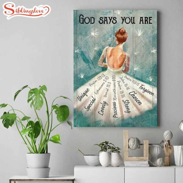 Ballerina God Say You Are Canvas Posters