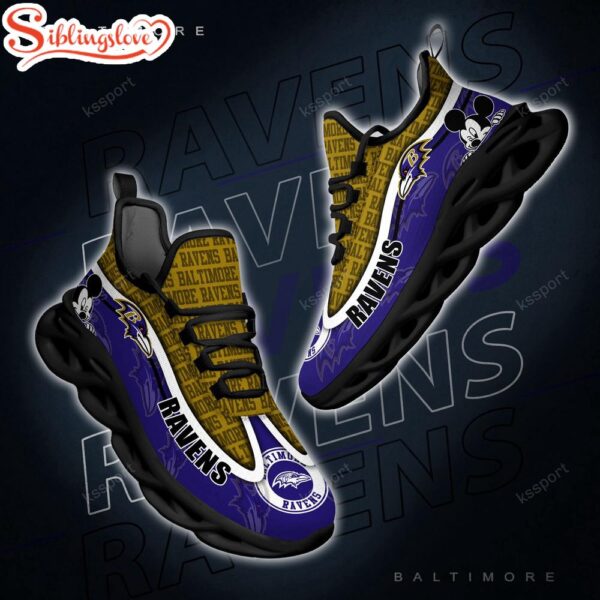 Baltimore Ravens NFL Football Team Max Soul Shoes Gift For Men Women