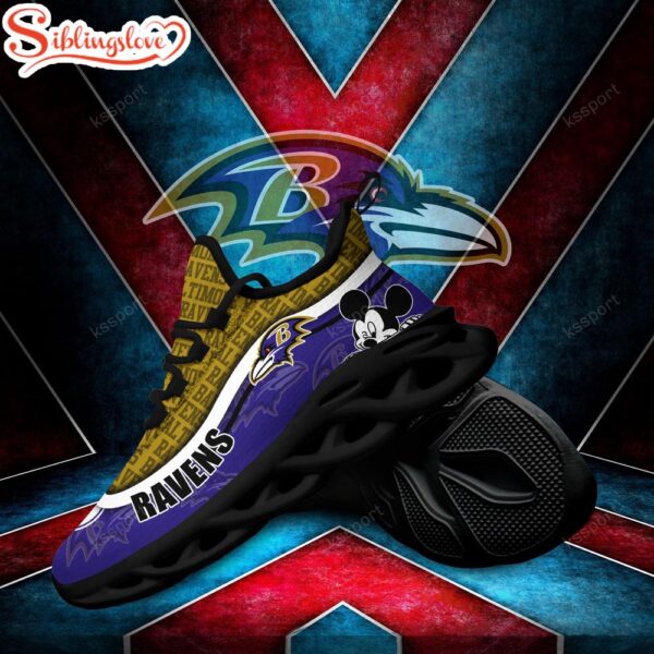 Baltimore Ravens NFL Football Team Max Soul Shoes Gift For Men Women