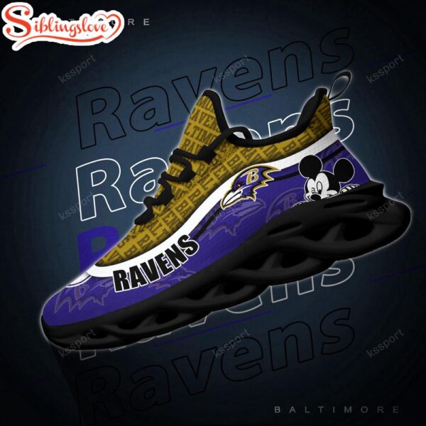 Baltimore Ravens NFL Football Team Max Soul Shoes Gift For Men Women