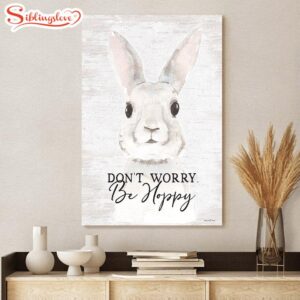 Be Hoppy Bunny Canvas Poster…