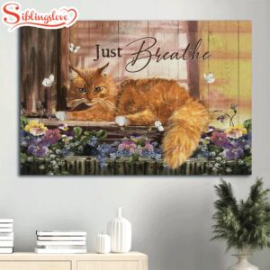 Beautiful Cat Painting Purple Flower…