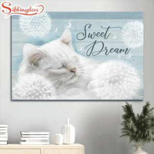 Beautiful Dandelion Cute White Cat…