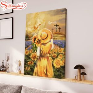 Beautiful Girl Sunflower Field Jesus…