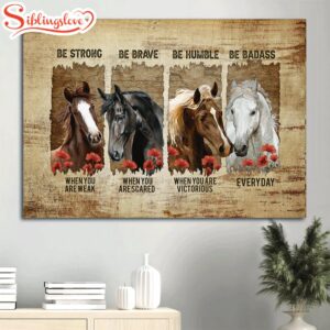 Beautiful Horses Red Poppy Painting…