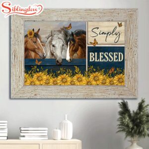 Beautiful Horses Sunflower Garden Monarch…