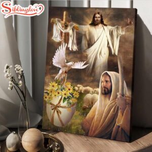 Beautiful Jesus Painting Dove Cross…