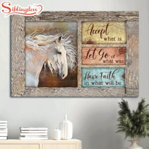 Beautiful White Horse Wooden Frame…