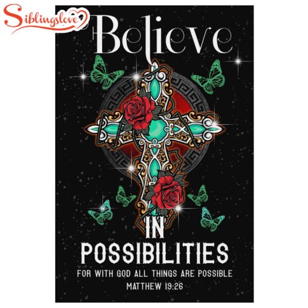 Believe In Possibilities For With God All Things Are Possible Canvas Wall Art Prints