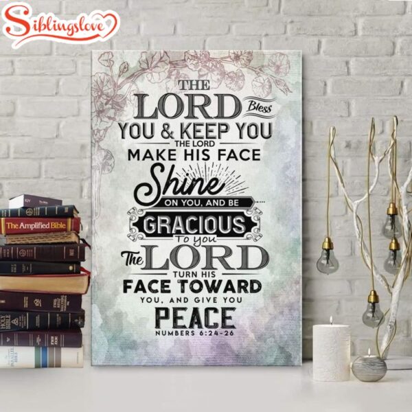 Bible Verse Numbers 624-26 The Lord Bless You And Keep You Canvas Art