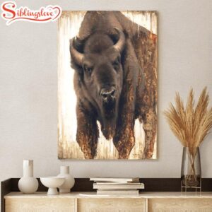 Bison Canvas Wall Art