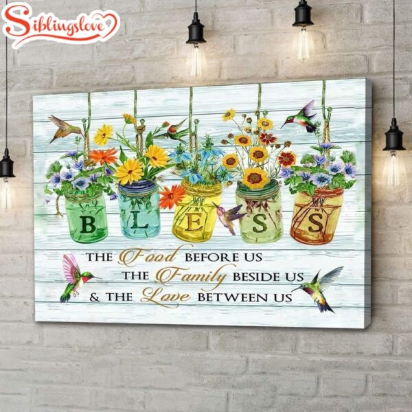 Bless The Food Before Us Canvas Wall Art