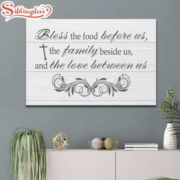 Bless The Food Before Us Wall Art Canvas