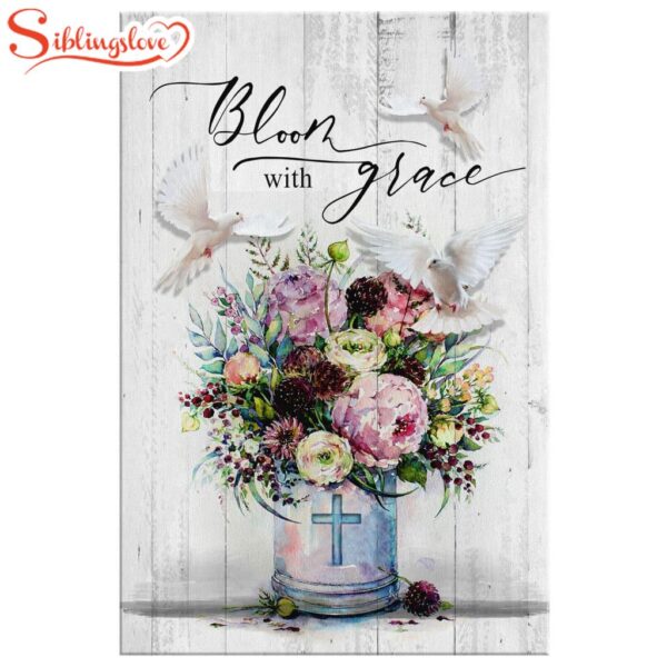 Bloom With Grace Dove Floral Canvas Wall Art Prints