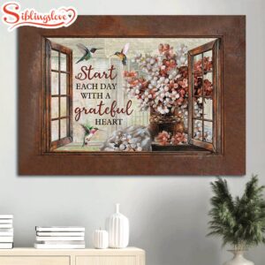 Blossom Flower Hummingbird Window Frame…