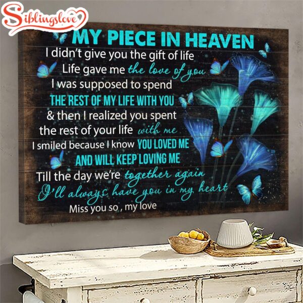 Blue Butterflies Beautiful Butterfly My Piece In Heaven Heaven Canvas Wall Art