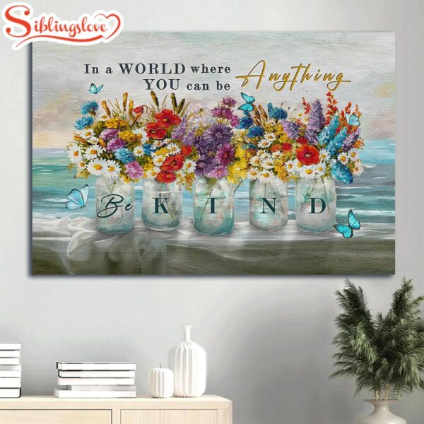 Brilliant Flower Vase Crystal Vase In A World Where You Can Be Anything Canvas Wall Art